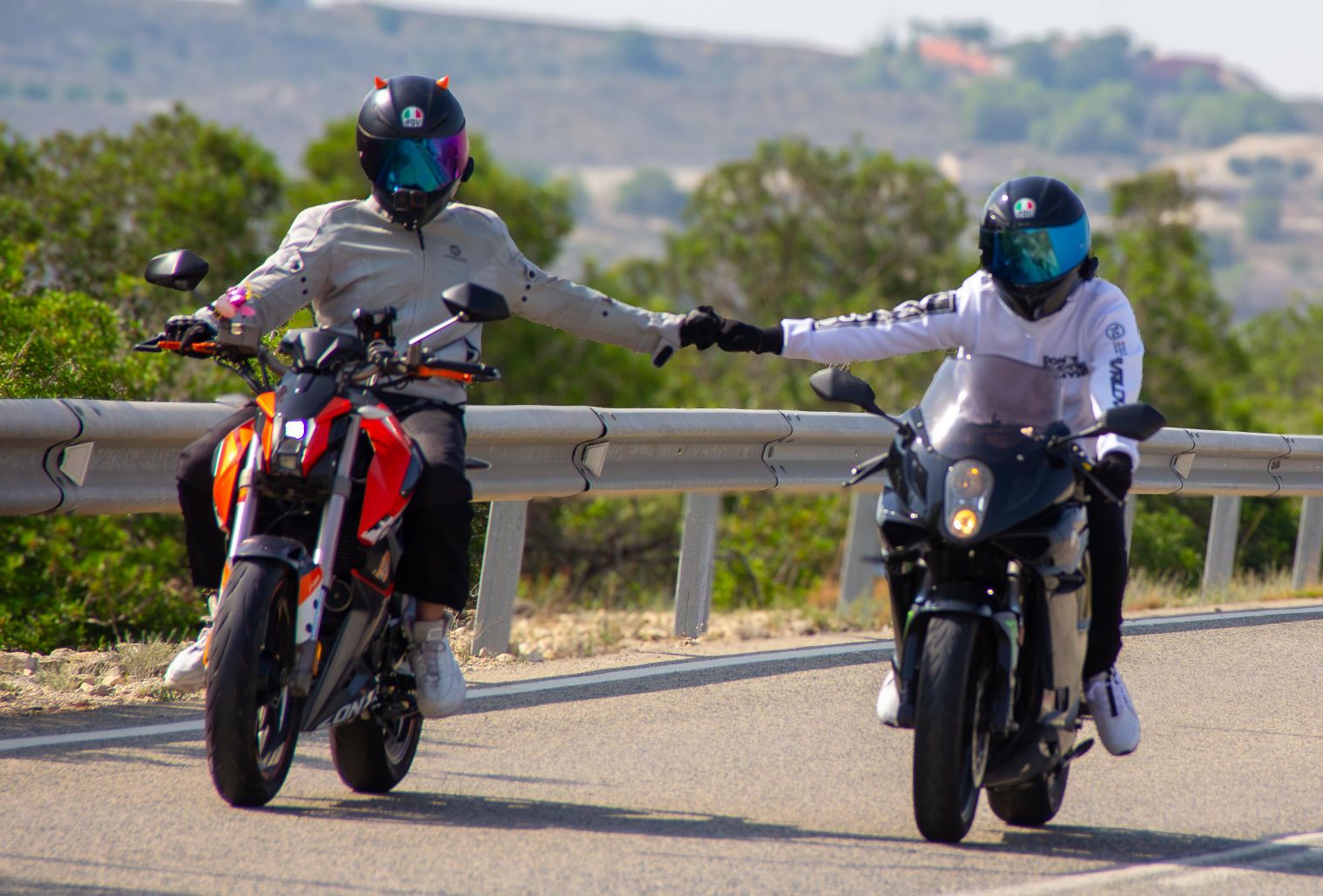 Grupo de motos en España